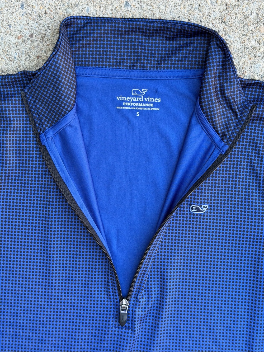 Vineyard Vines Performance 1/4 Zip Pullover Blue Dot Women’s Small